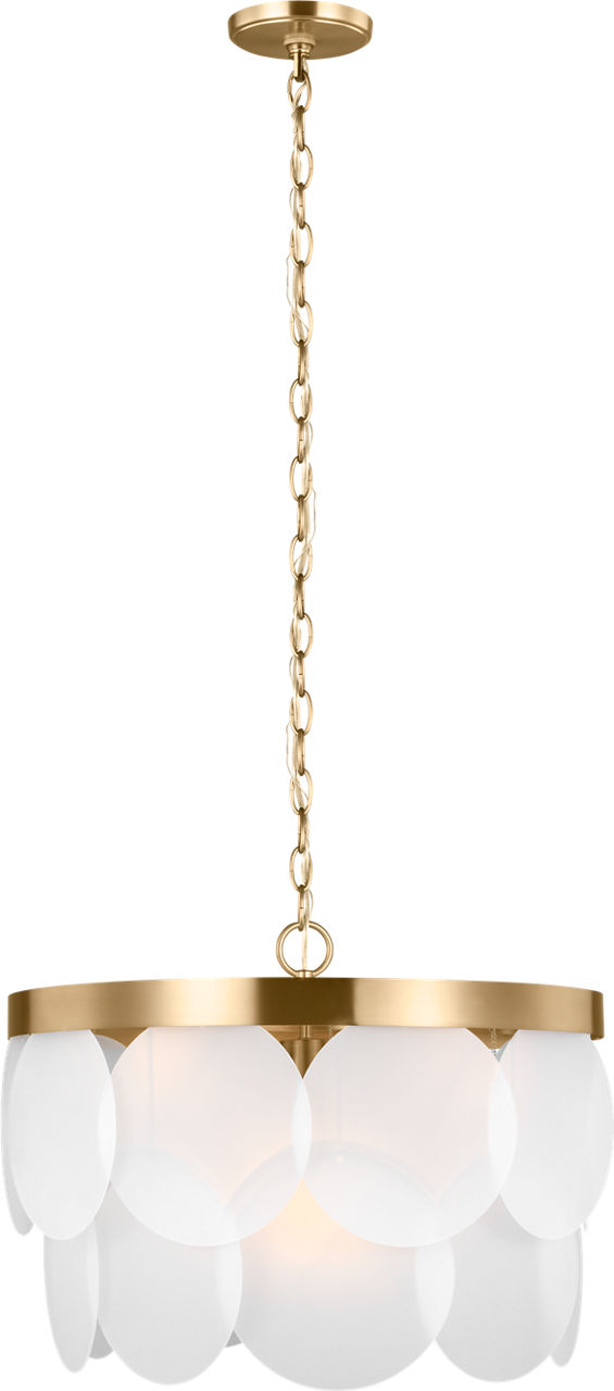 Mellita Six Light Pendant Satin Brass