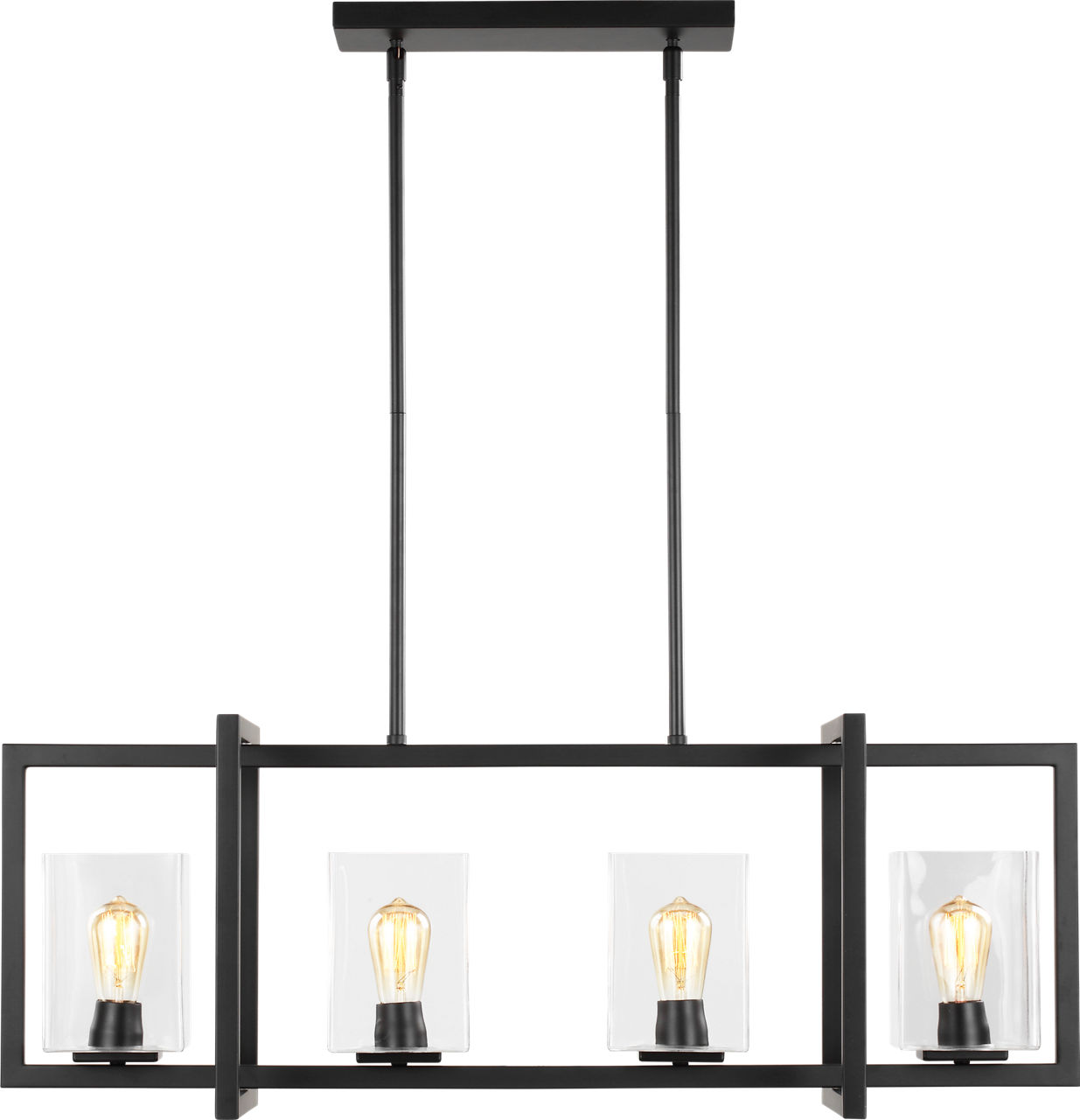 Mitte Four Light Linear Chandelier - 6641504 | Visual Comfort