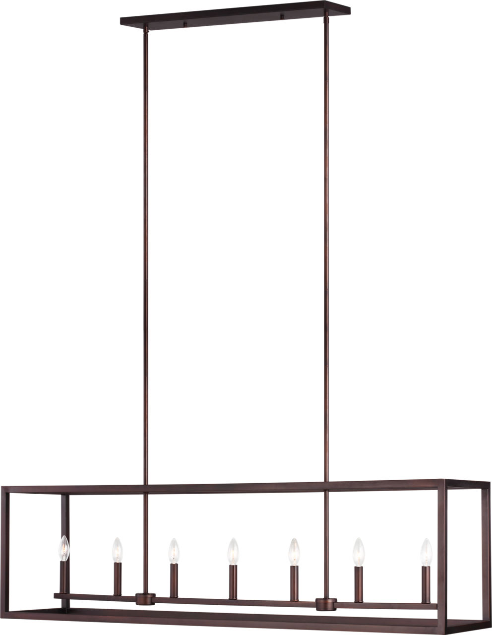 Moffet Street Seven Light Linear Chandelier