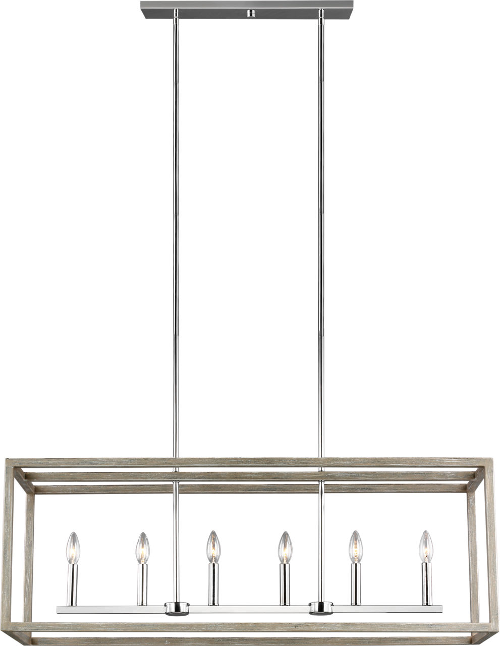 Moffet Street Six Light Linear Chandelier