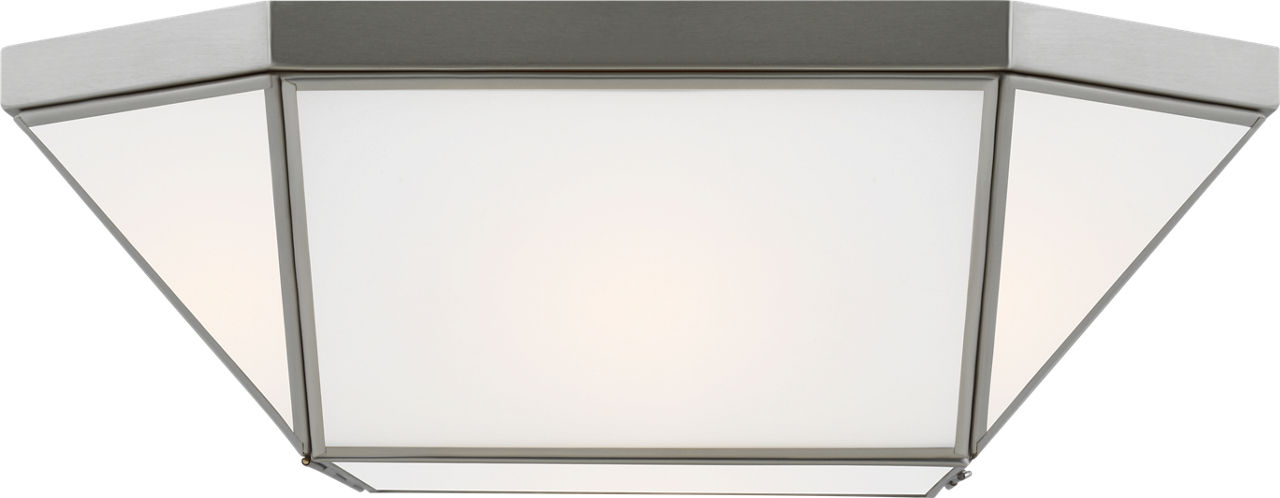 Morrison Two Light Flush Mount Brushed Nickel