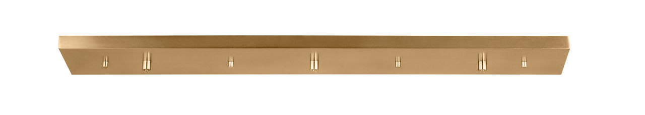 Multi-Port Canopy Three Light Linear Canopy Satin Brass