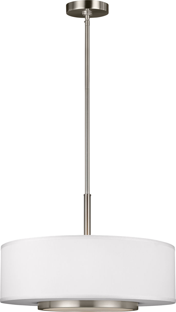 Nance Three Light Pendant Brushed Nickel