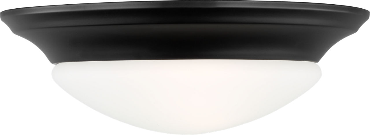 Nash One Light Flush Mount Midnight Black