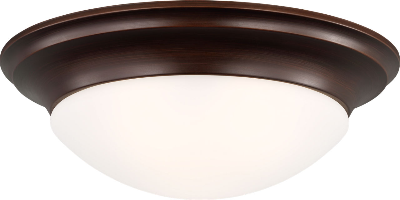 Nash Three Light Flush Mount Bronze