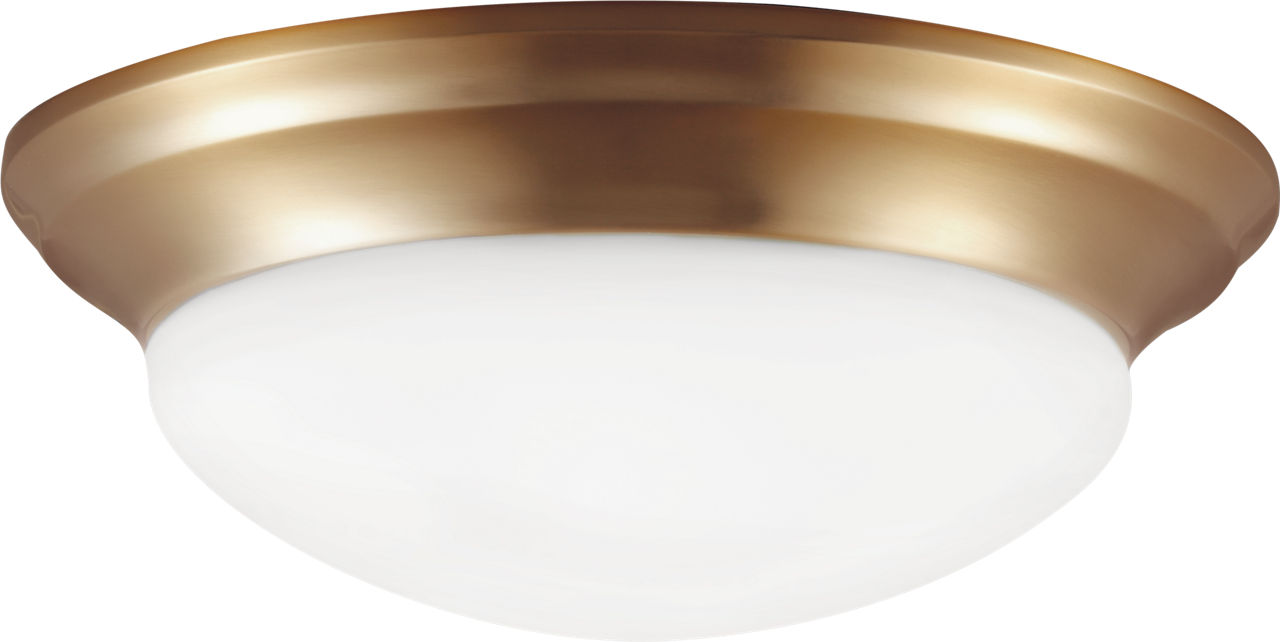 Nash Two Light Flush Mount Satin Brass Bulbs Included