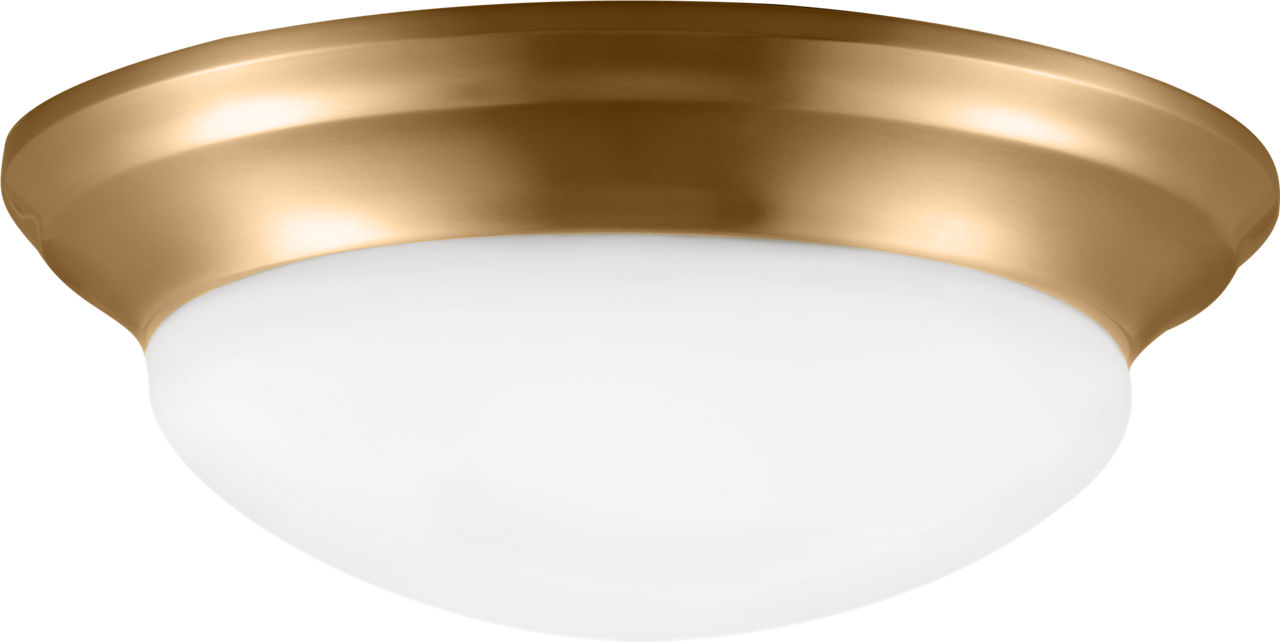 Nash Three Light Flush Mount Satin Brass