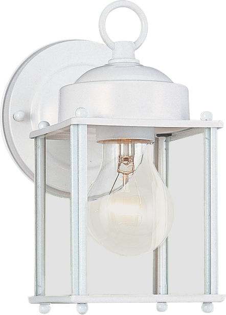 New Castle One Light Small Outdoor Wall Lantern White
