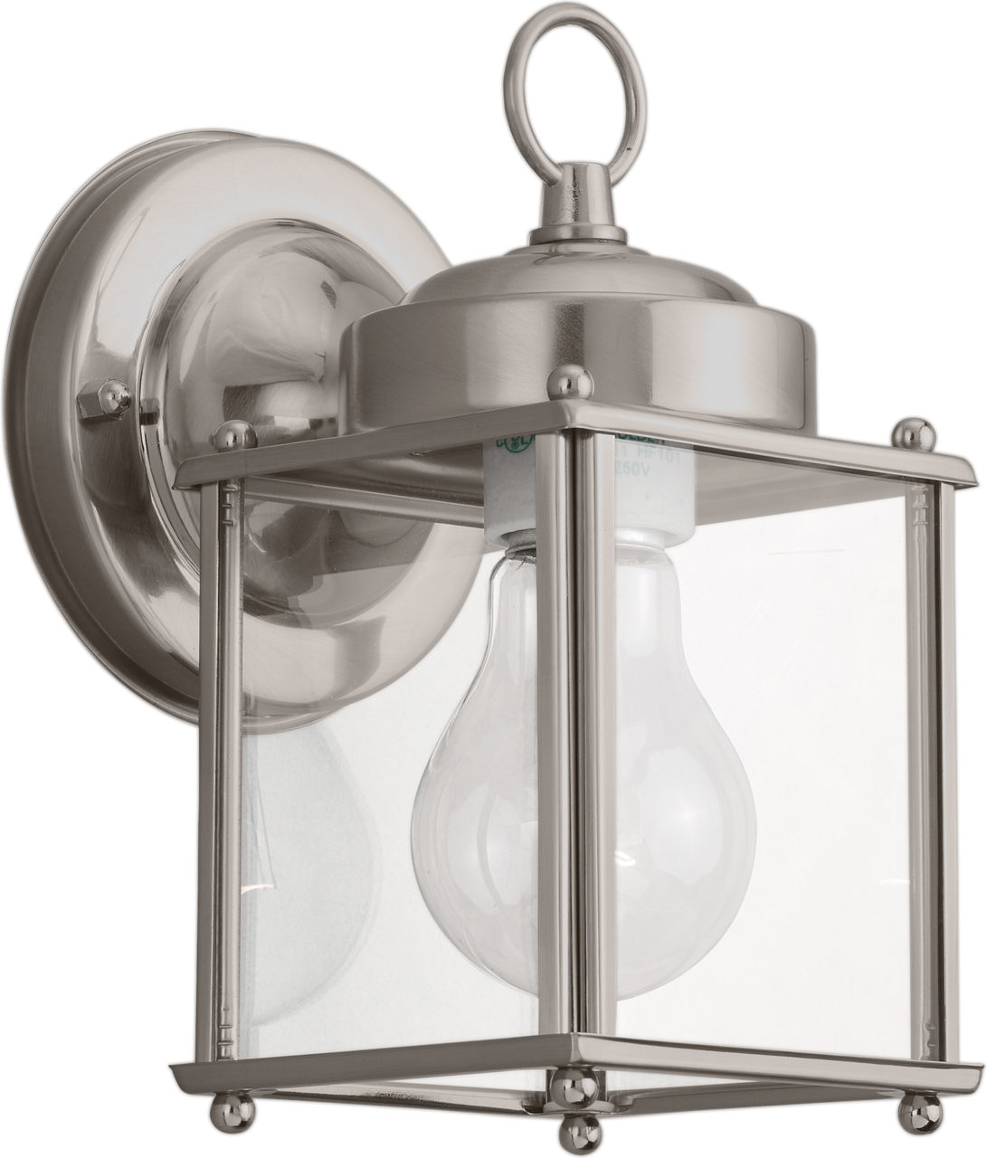 New Castle One Light Small Outdoor Wall Lantern Antique Brushed Nickel