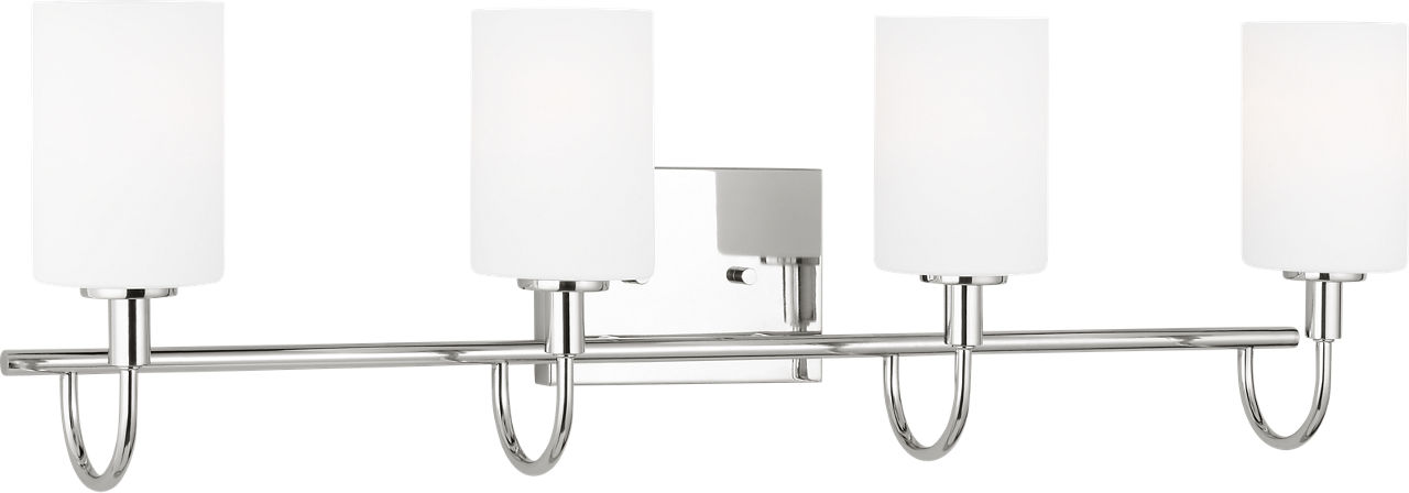 Oak Moore Four Light Wall / Bath Chrome Bulbs Inc