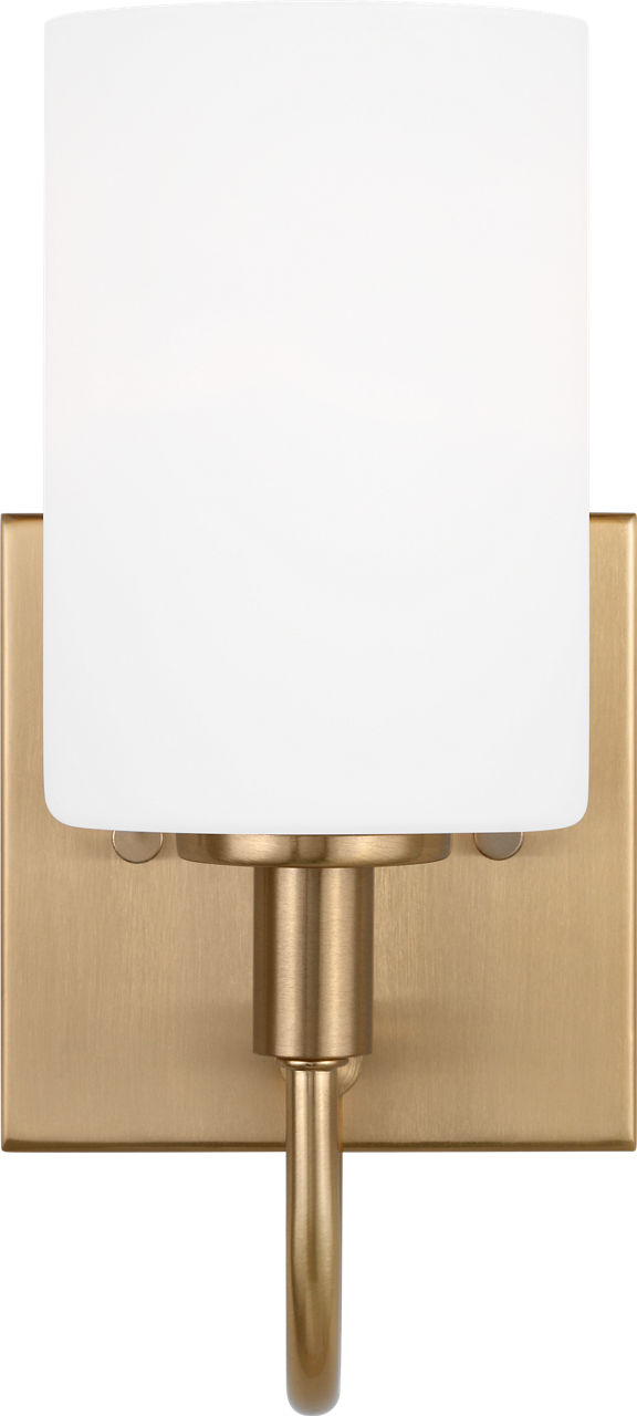 Oak Moore One Light Wall / Bath Sconce Satin Brass Bulbs Included