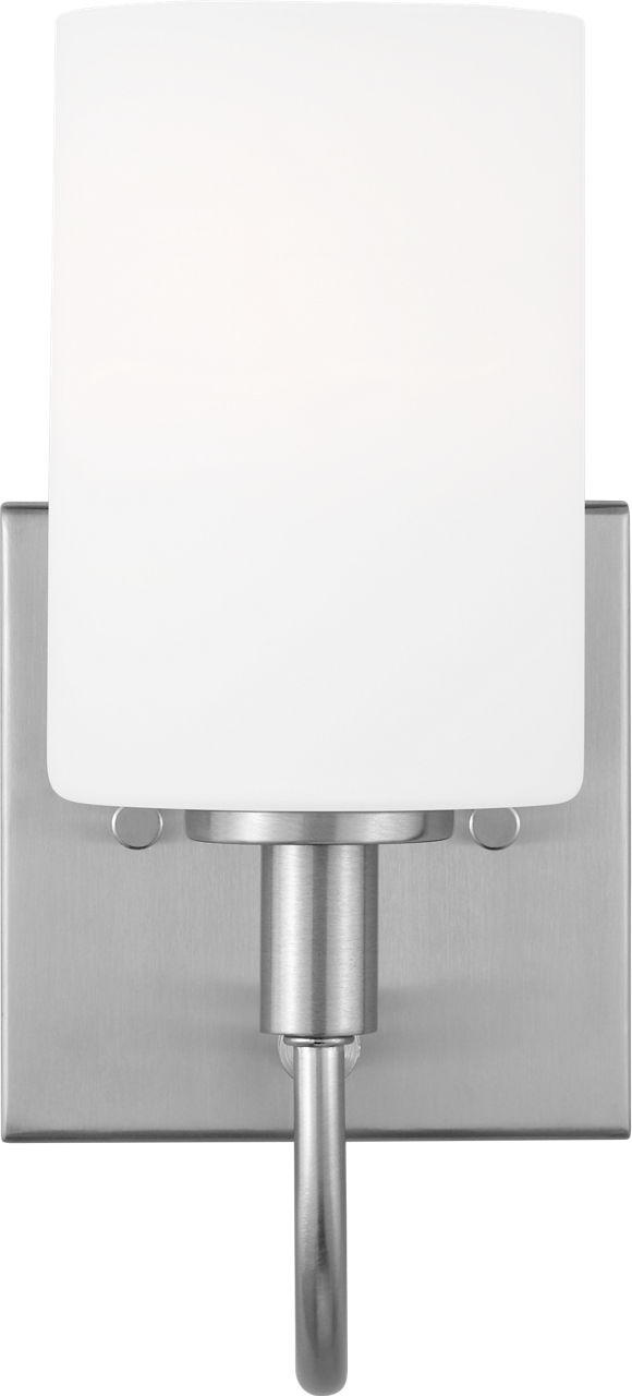 Oak Moore One Light Wall / Bath Sconce Brushed Nickel Bulbs Inc