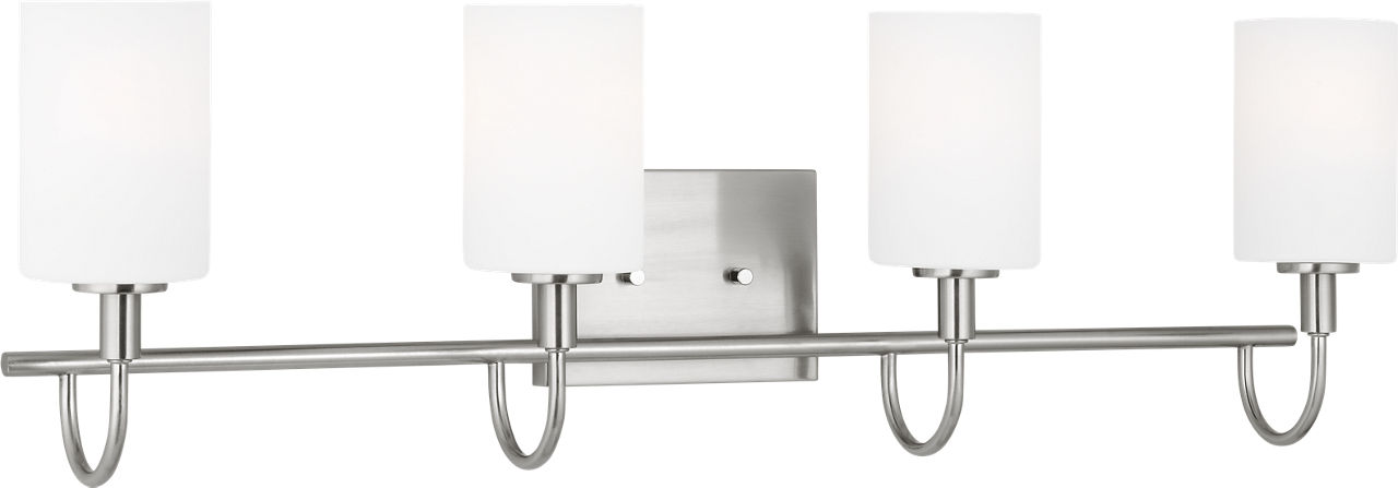 Oak Moore Four Light Wall / Bath Brushed Nickel