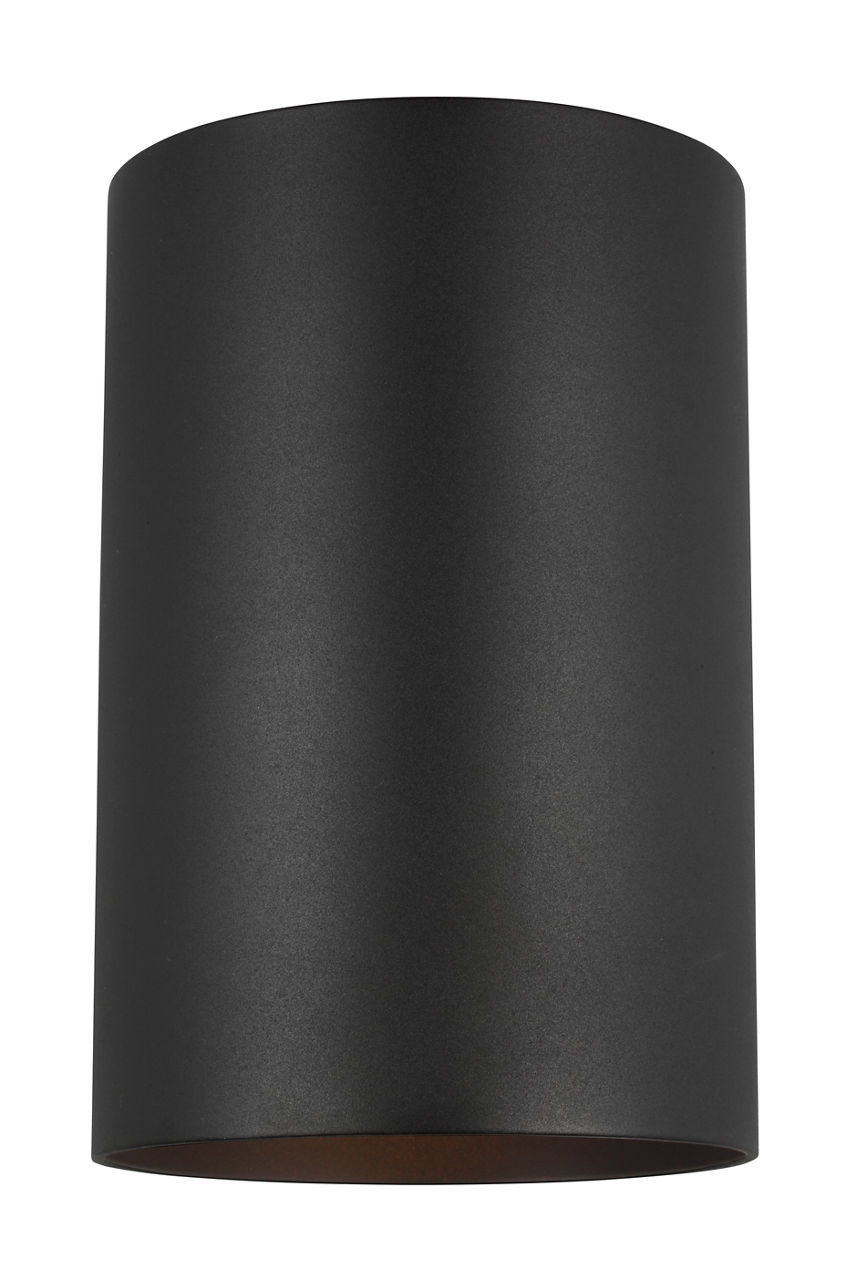 Cylinder 6" Down Wall Lantern in Black Bulb(s) Not Included