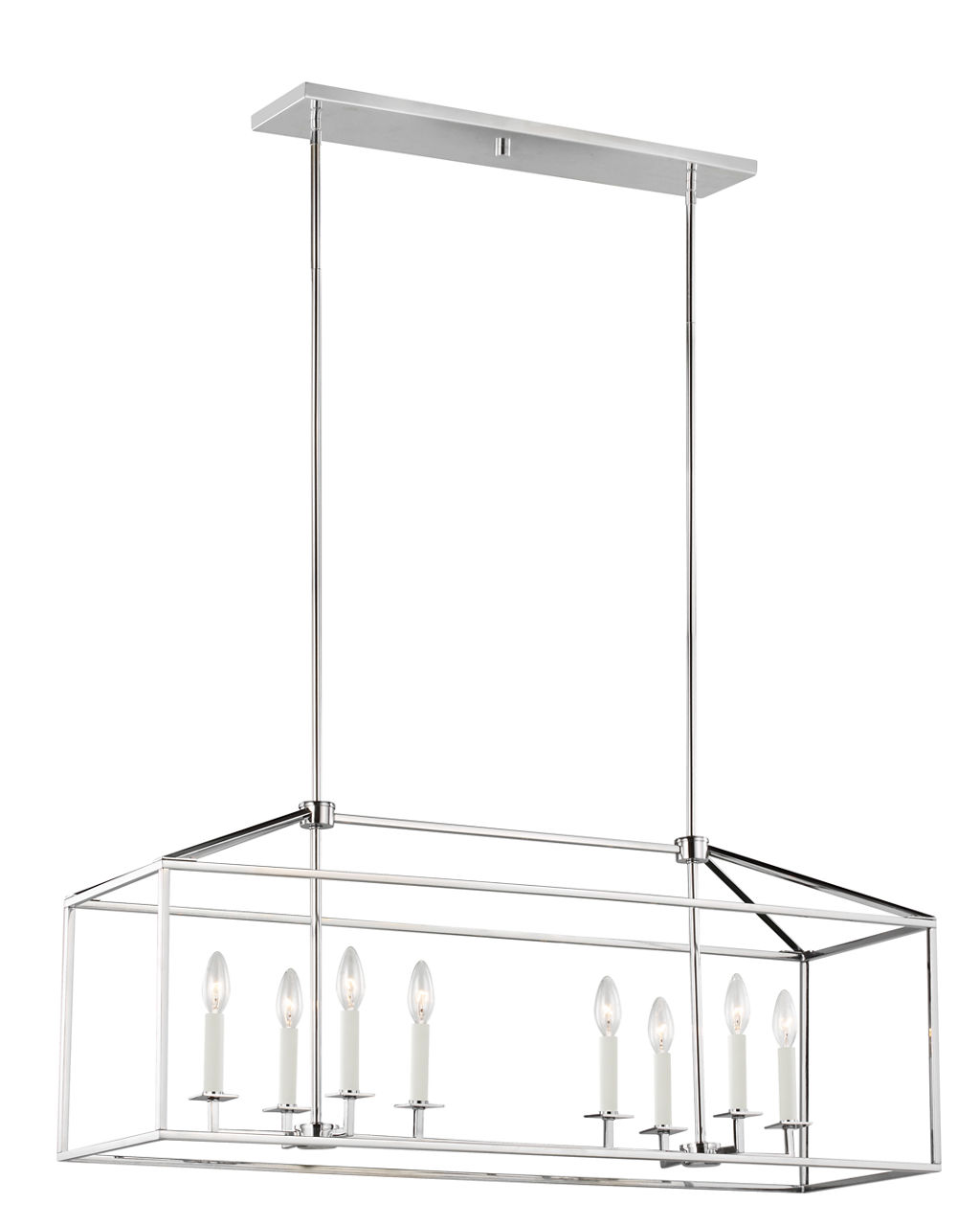 Perryton Eight Light Island Pendant Chrome