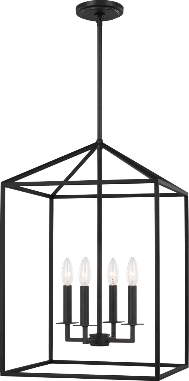 Perryton Medium Four Light Hall / Foyer Midnight Black