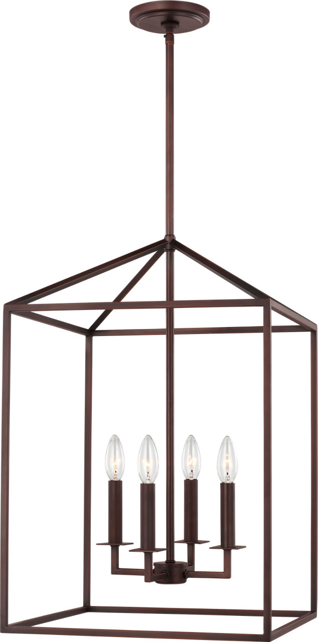 Perryton Medium Four Light Hall / Foyer Bronze