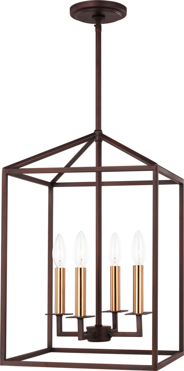 Perryton Small Four Light Hall / Foyer Bronze