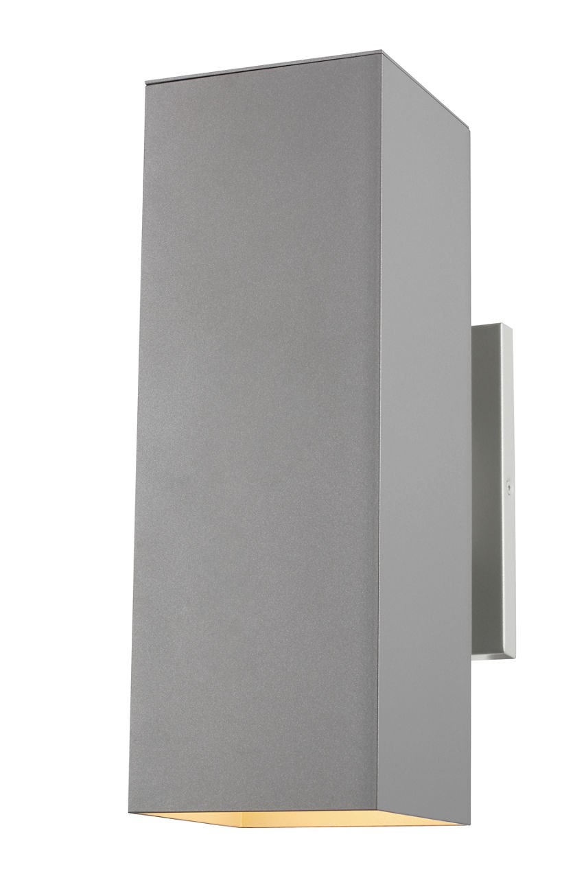 Pohl Medium Two Light Wall Lantern Painted Brushed Nickel