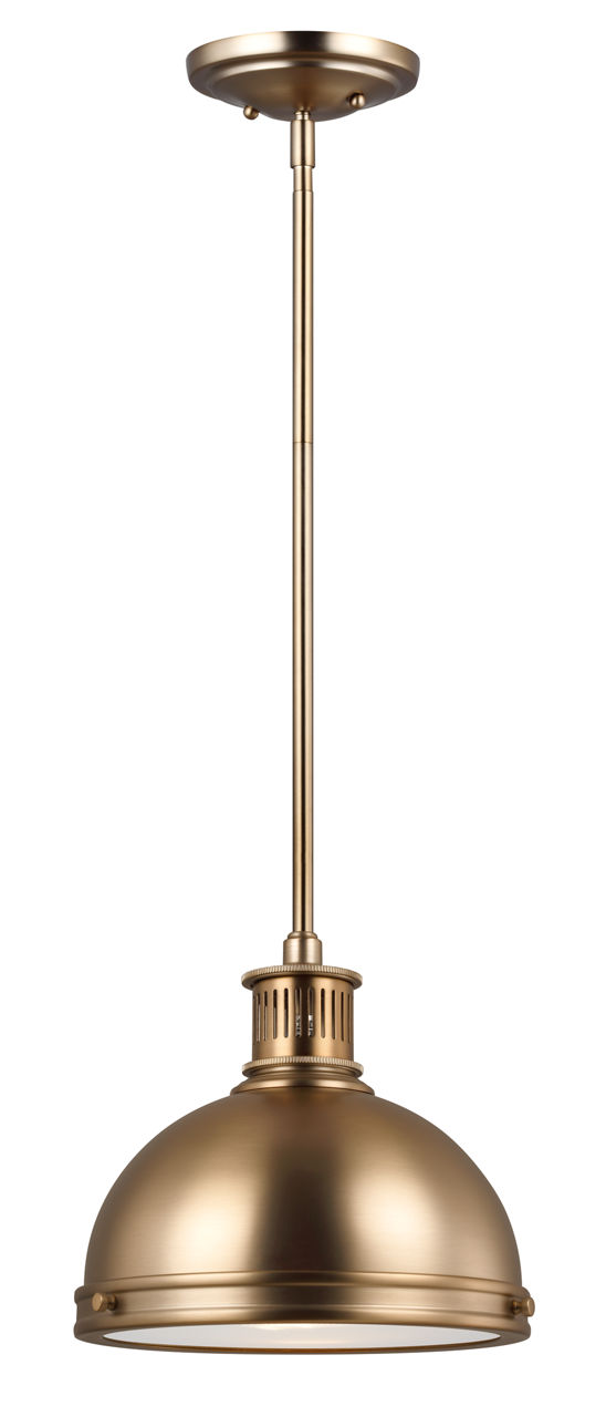 Pratt Street Metal One Light Pendant Satin Brass