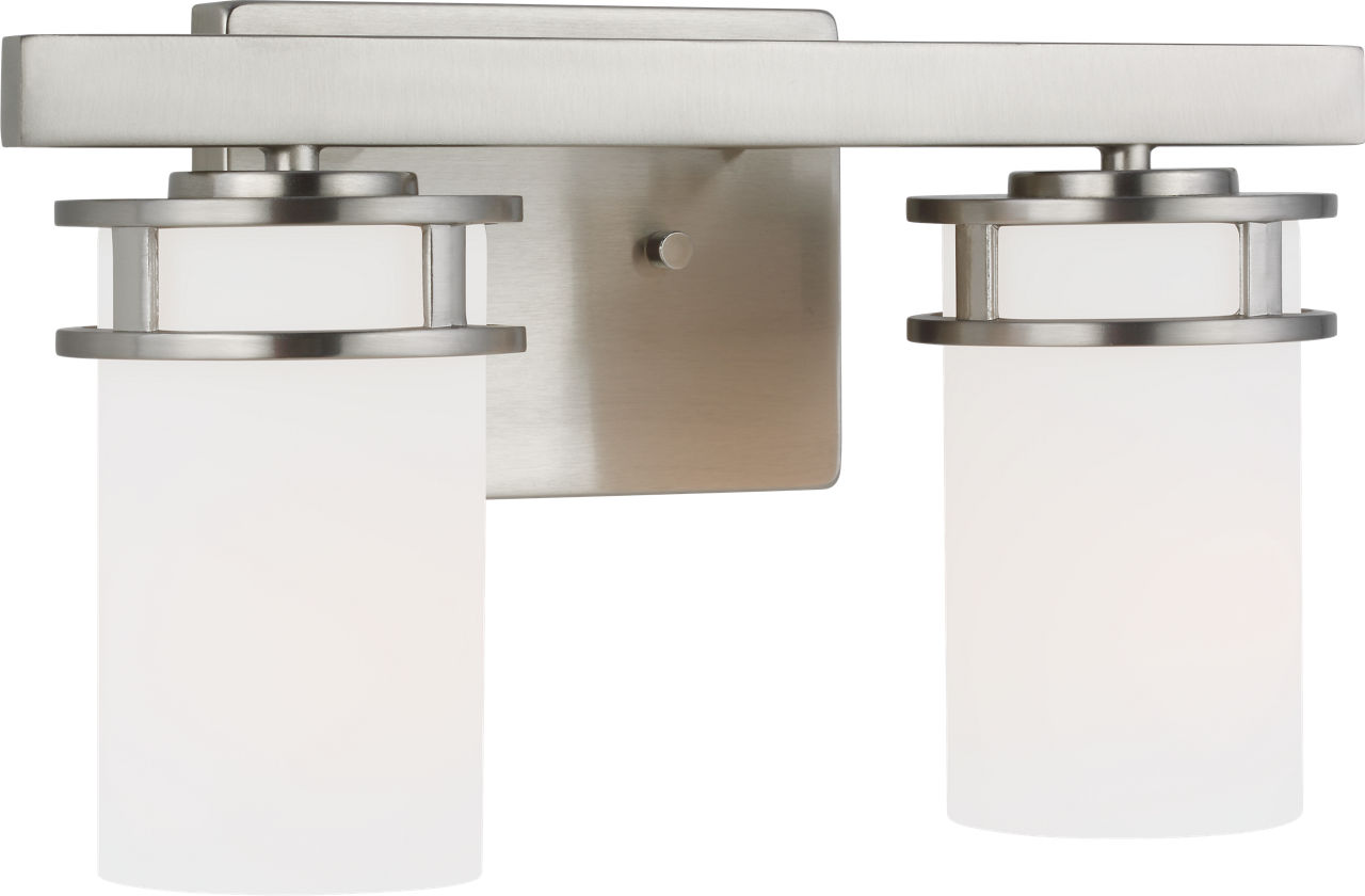 Robie Two Light Wall / Bath Brushed Nickel