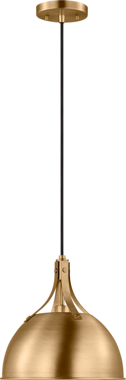 Rockland One Light Pendant Satin Brass