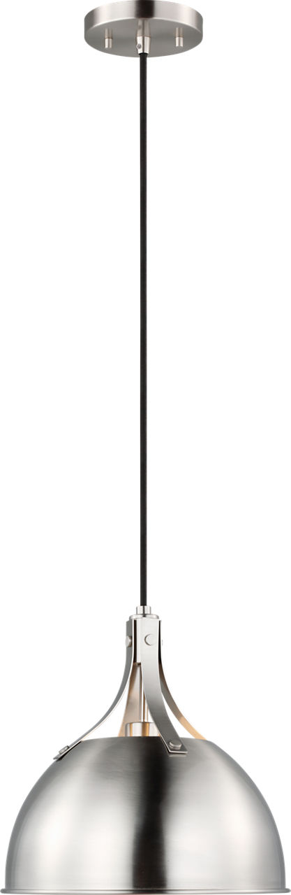 Rockland One Light Pendant Brushed Nickel