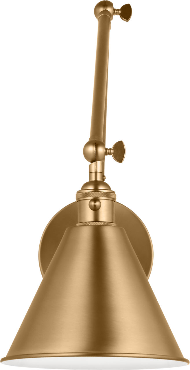 Salem Double Arm One Light Sconce Satin Brass