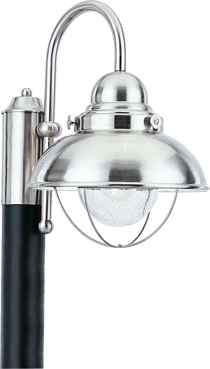 Sebring One Light Outdoor Post Lantern Brushed Stainless