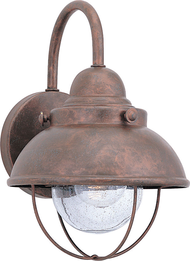 Sebring Small One Light Outdoor Wall Lantern Weathered Copper