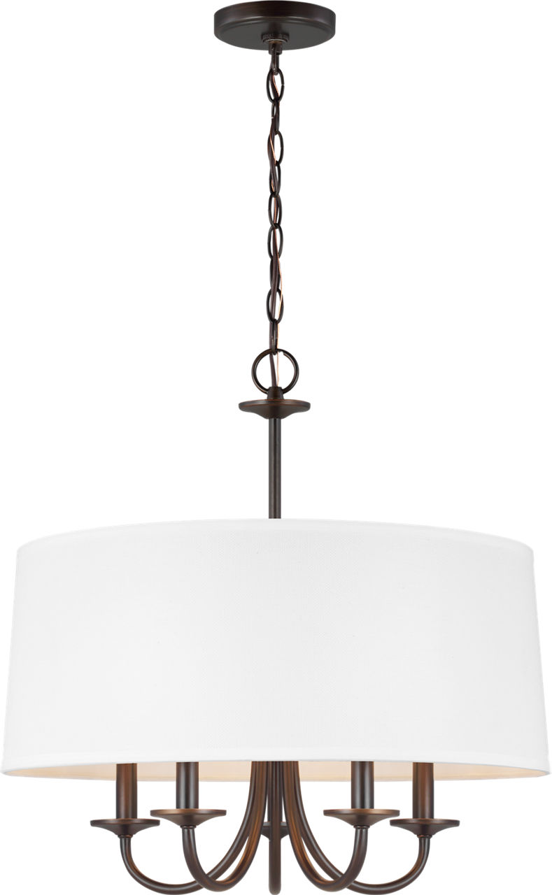 Seville Five Light Shade Chandelier Bronze