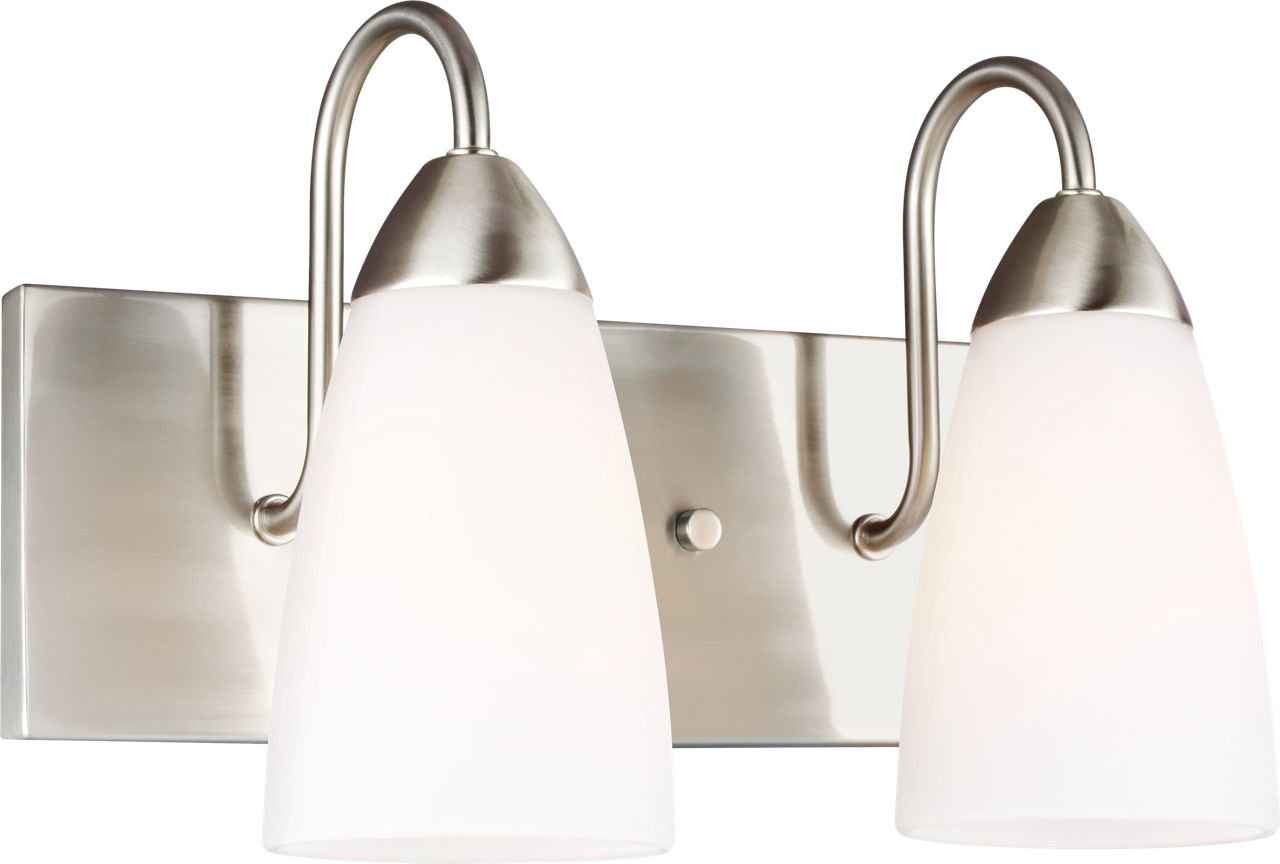 Seville Two Light Wall / Bath Brushed Nickel