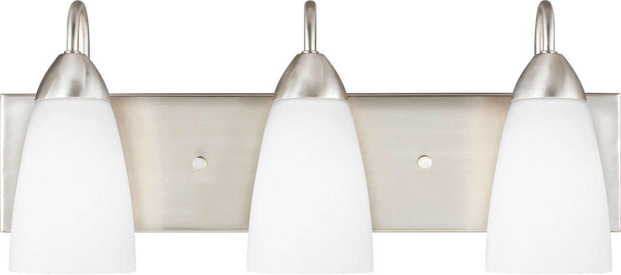 Seville Three Light Wall / Bath Brushed Nickel