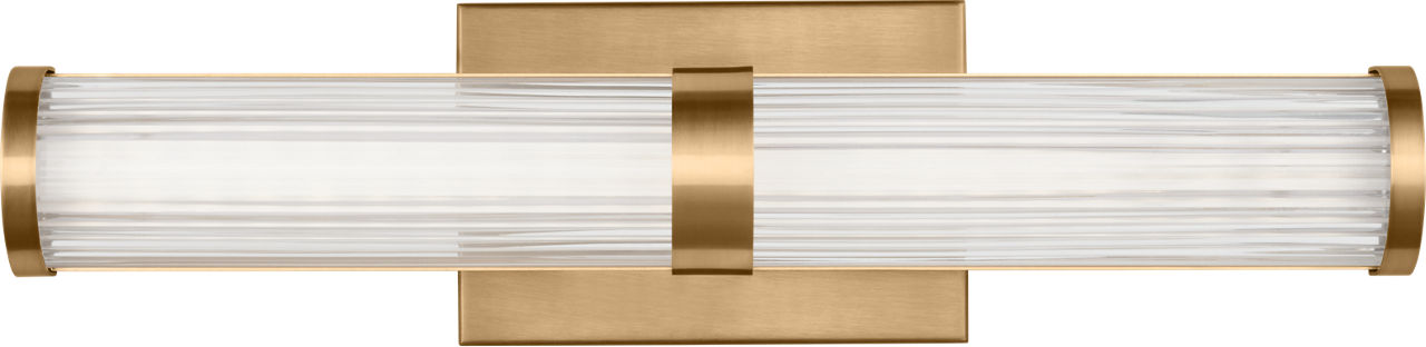 Syden Small LED Wall / Bath Satin Brass Bulbs Included