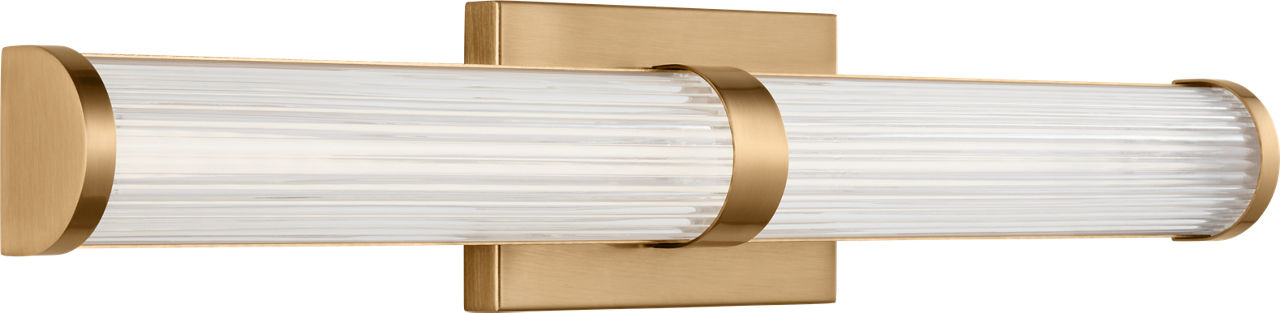 Syden Medium LED Wall / Bath Satin Brass Bulbs Inc