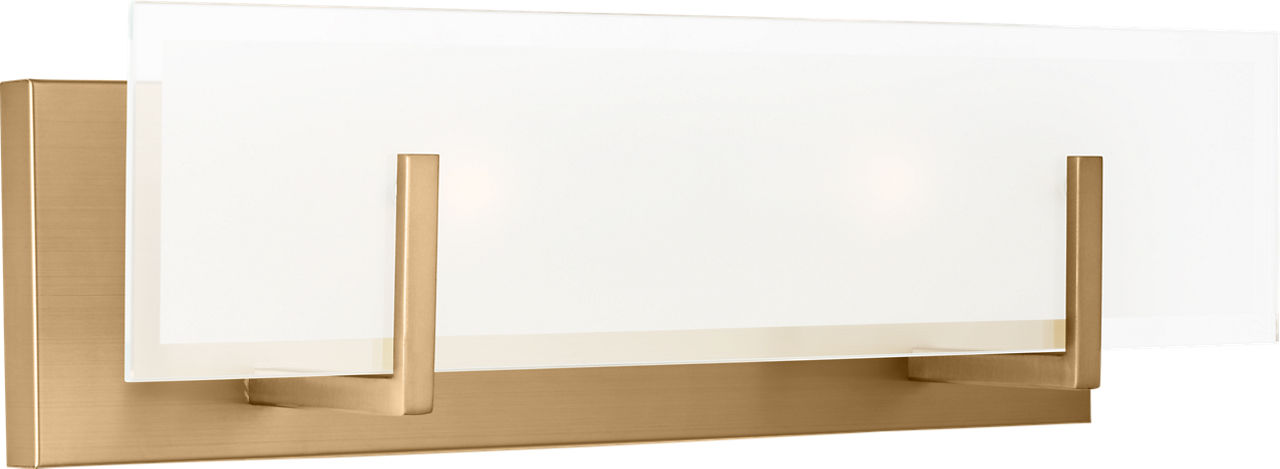 Syll Two Light Wall / Bath Sconce in Satin Brass