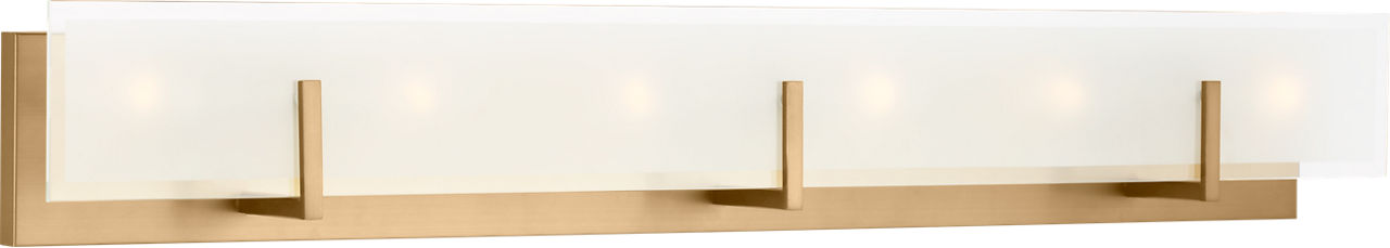 Syll Six Light Wall / Bath Sconce in Satin Brass Bulbs IIncluded