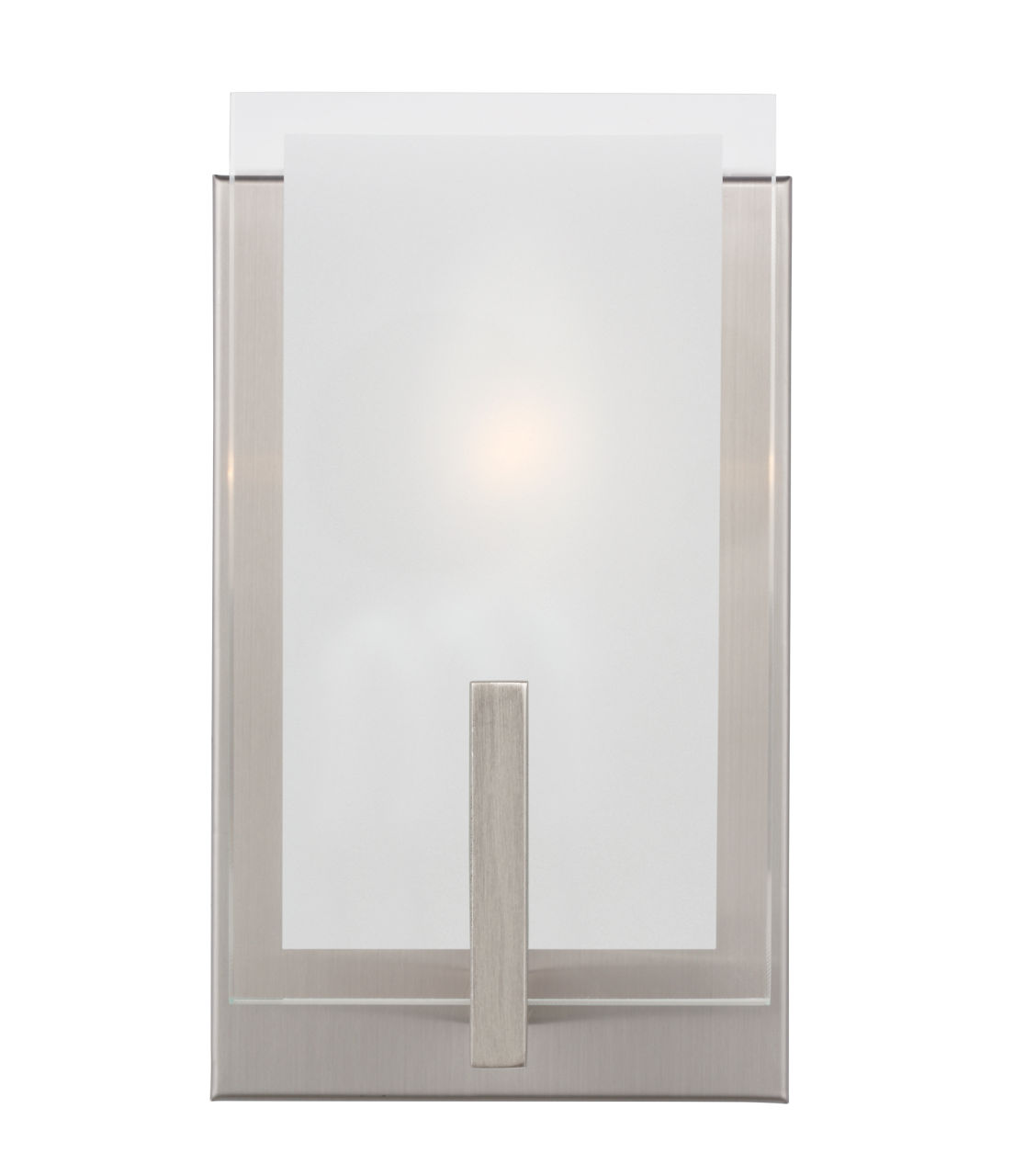 Syll One Light Wall / Bath Sconce in Sconce Brushed Nickel Bulbs IIncluded