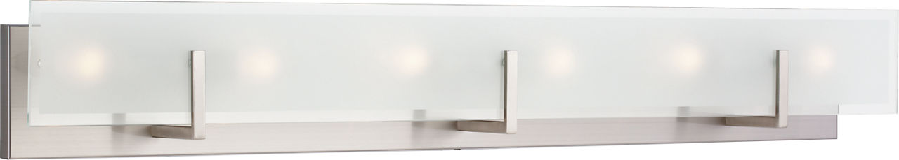 Syll Six Light Wall / Bath Sconce in Brushed Nickel Bulbs IIncluded