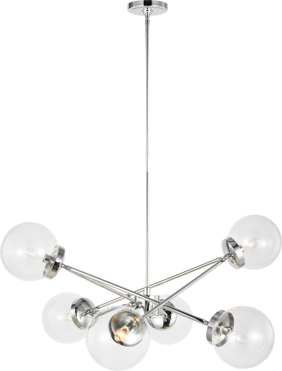 Tierney Six Light Chandelier Chrome