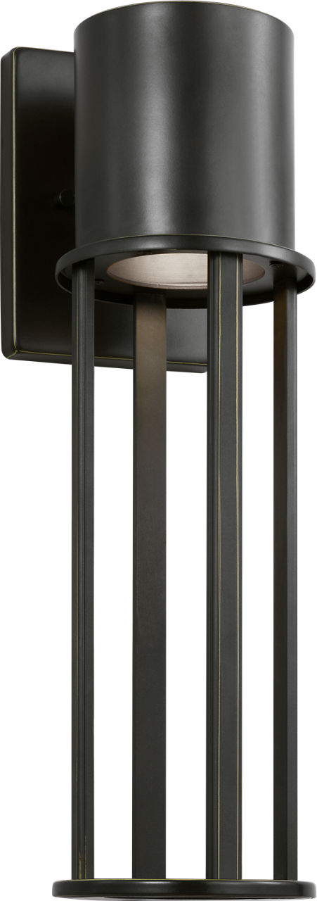 Union Large LED Outdoor Wall Lantern Antique Bronze Bulbs Included