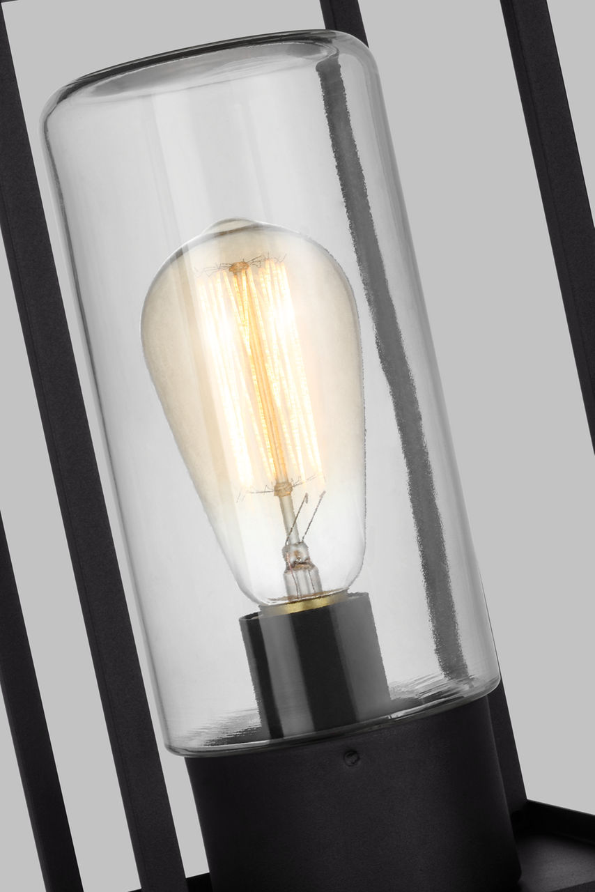 Vado One Light Outdoor Post Lantern Black