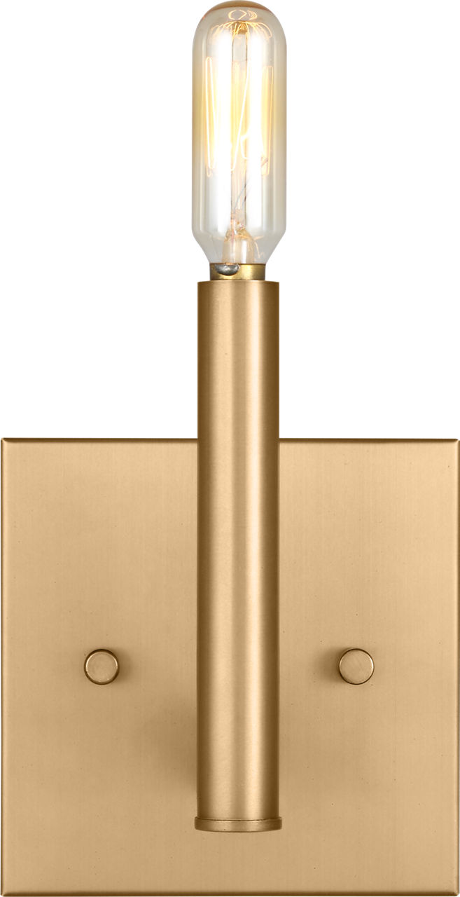 Vector One Light Wall / Bath Sconce Satin Brass