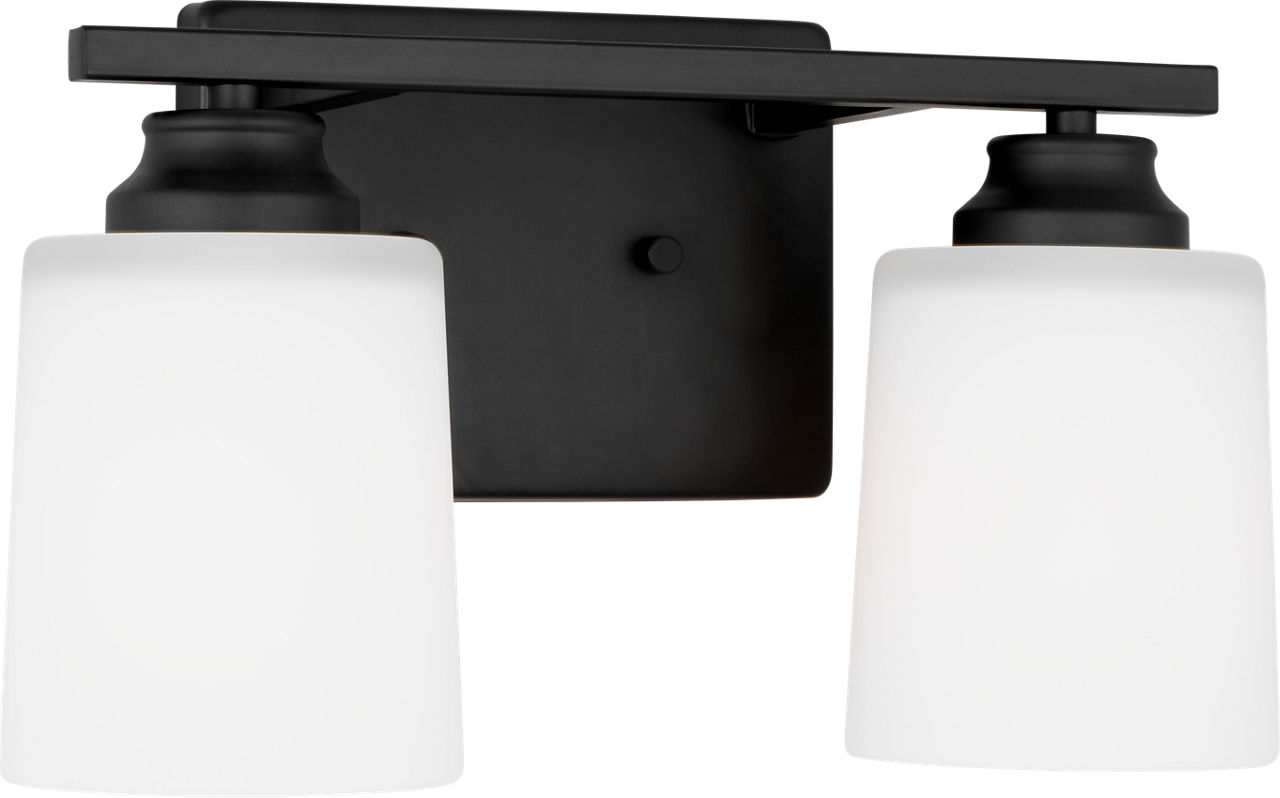 Vinton Two Light Wall/Bath Sconce in Midnight Black Bulb(s) Not Included