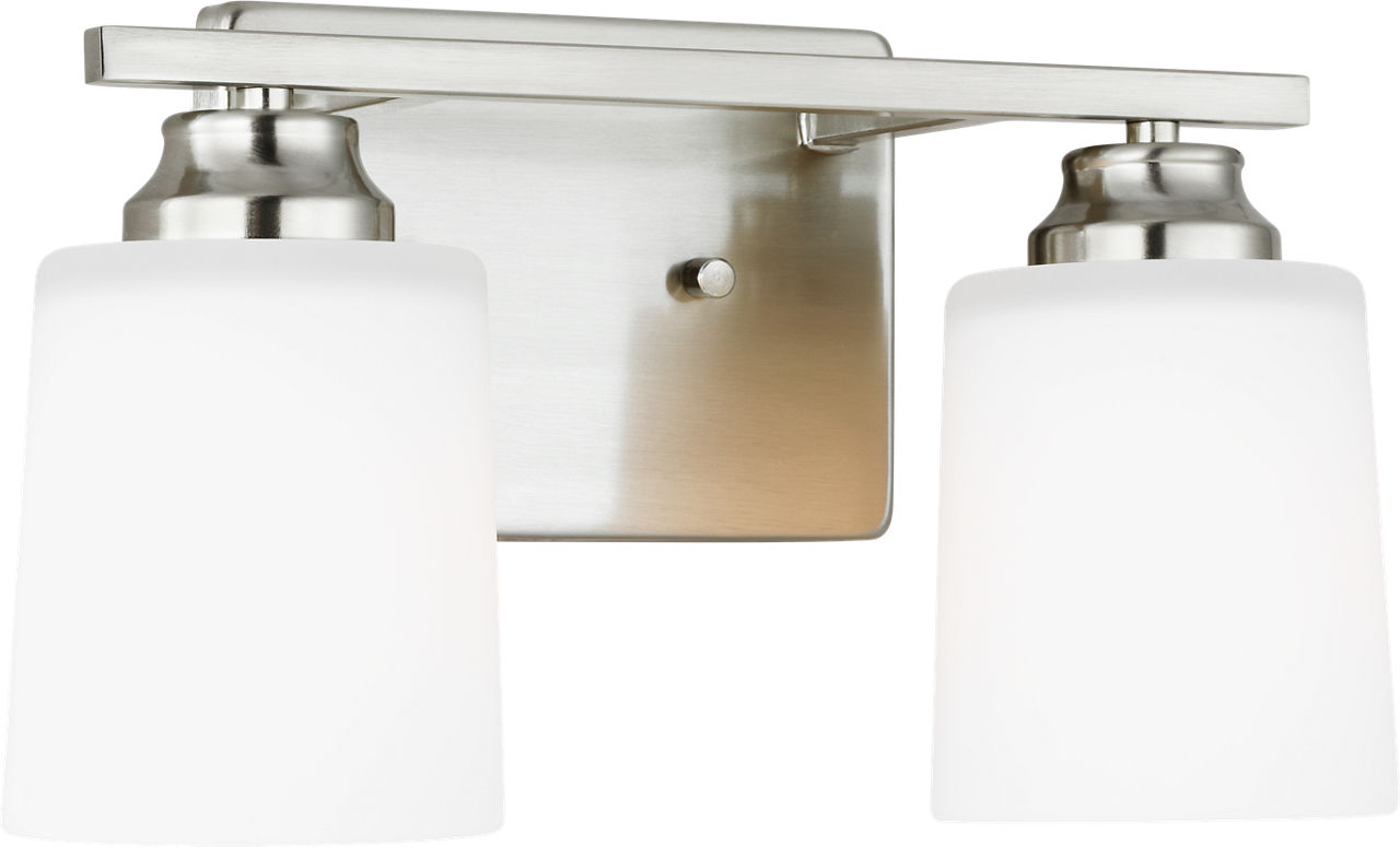 Vinton Two Light Wall/Bath Sconce in Brushed Nickel Bulb(s) Not Included