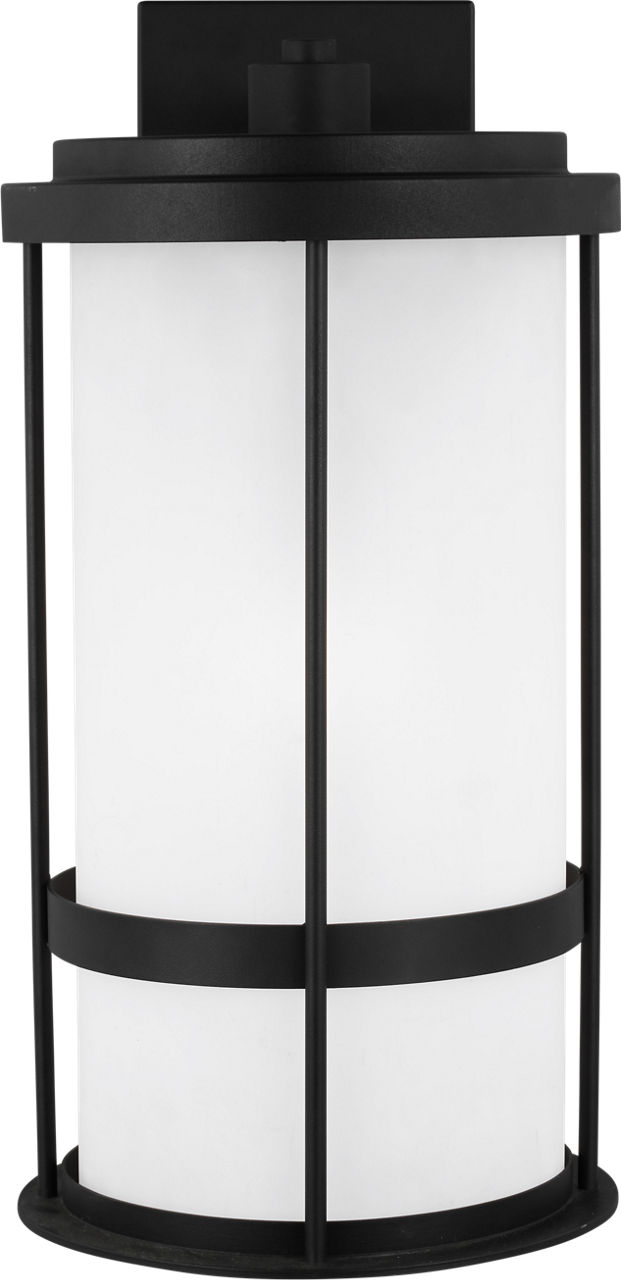 Wilburn Large Wall Lantern in Black Bulb(s) Not Included - Dark Sky