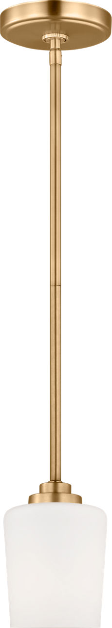 Windom One Light Mini-Pendant Satin Brass