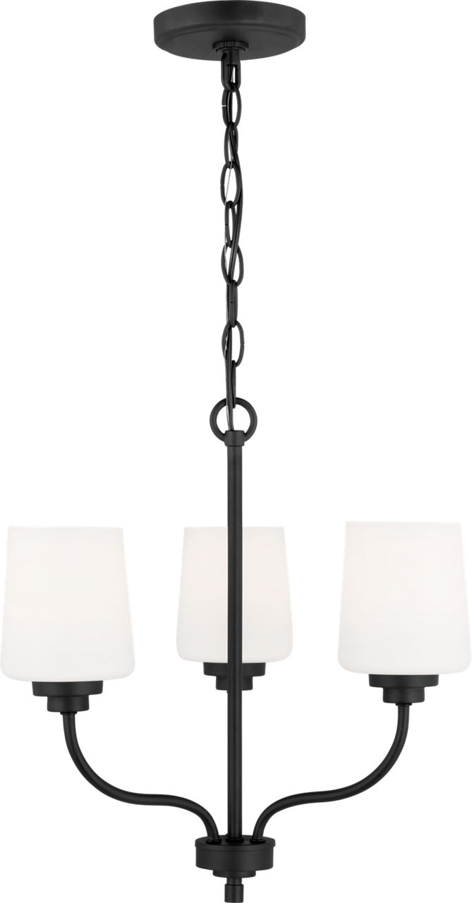 Windom Three Light Chandelier Midnight Black
