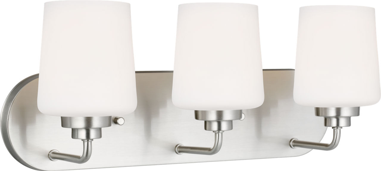 Windom Three Light Wall / Bath Brushed Nickel