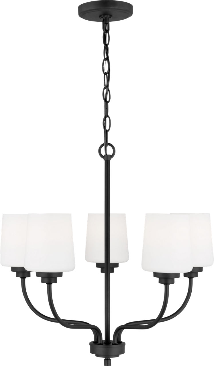 Windom Five Light Chandelier Midnight Black